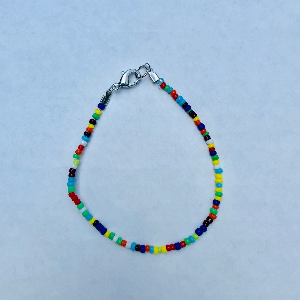 Multicolored beaded anklet/bracelet!